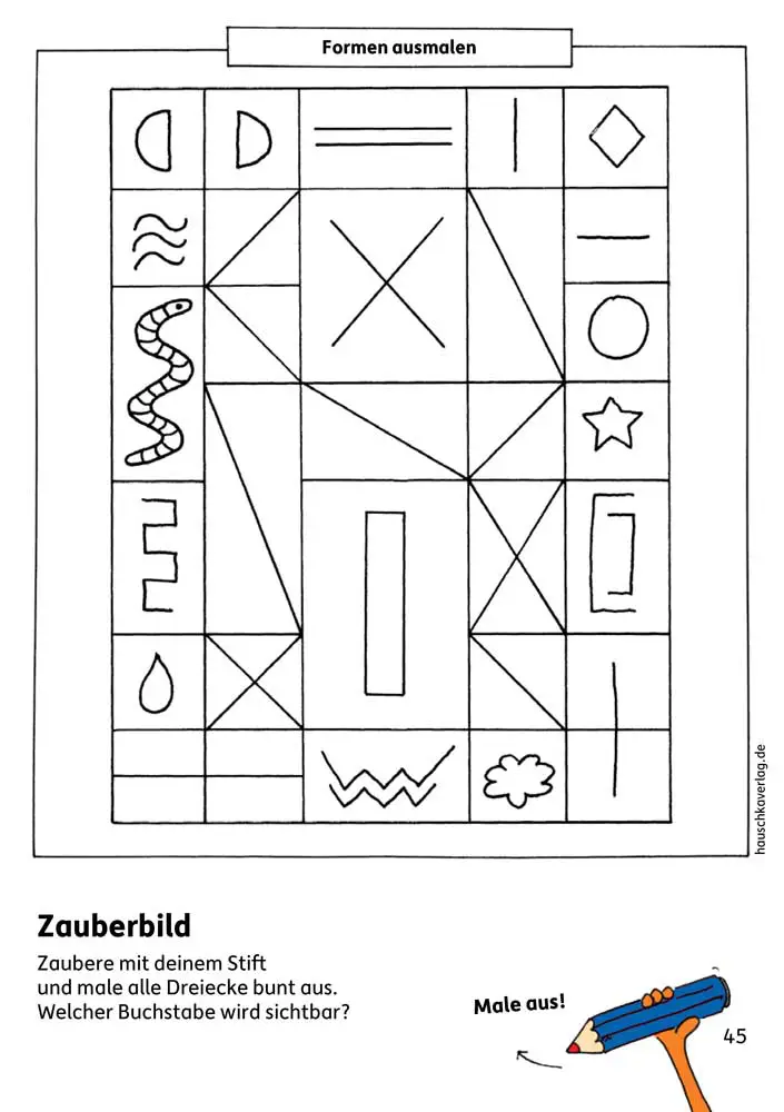 Hauschka Verlag 621 Kindergartenblock - Formen, Farben, Fehler finden