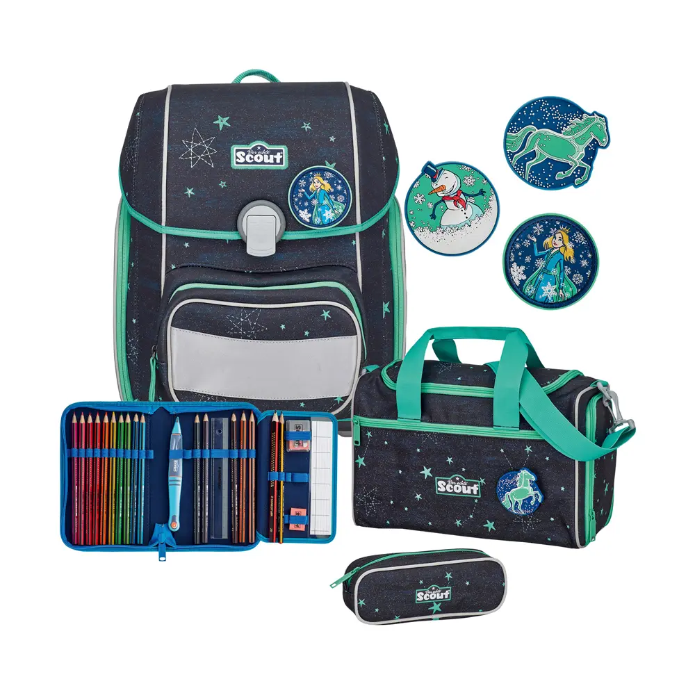 Scout Genius Schulranzen-Set 4tlg