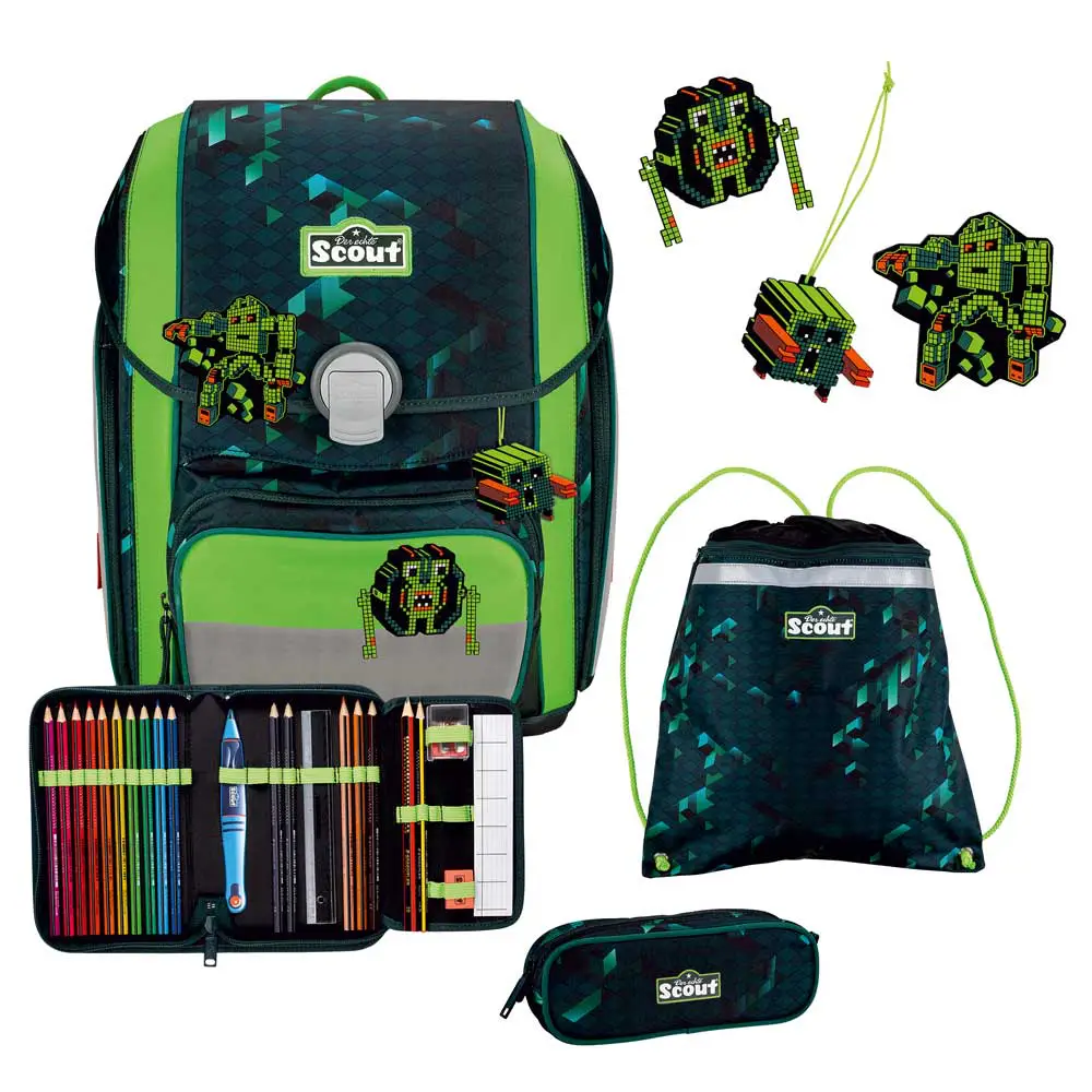 Scout Genius Schulranzen-Set 4tlg