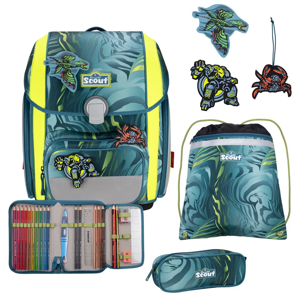 Scout Genius Schulranzen-Set 4tlg