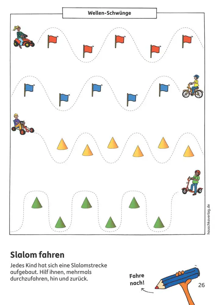 Hauschka Verlag 626 Vorschulblock - Schwungübungen